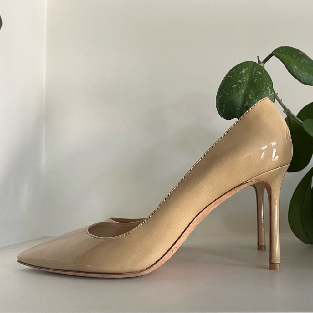 Jimmy Choo Nude Patent Leather Heels